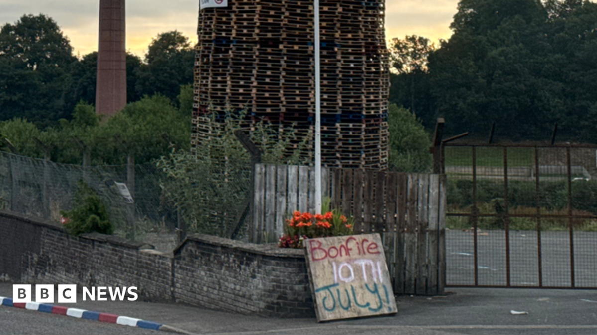 Police asked to act over replica of mosque on top of bonfire