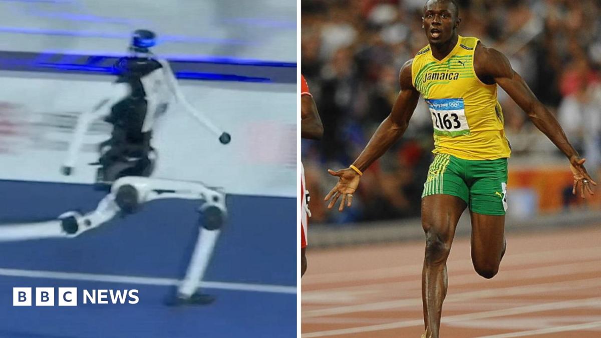 Watch: Moment humanoid robot beats Usain Bolt's 100m record