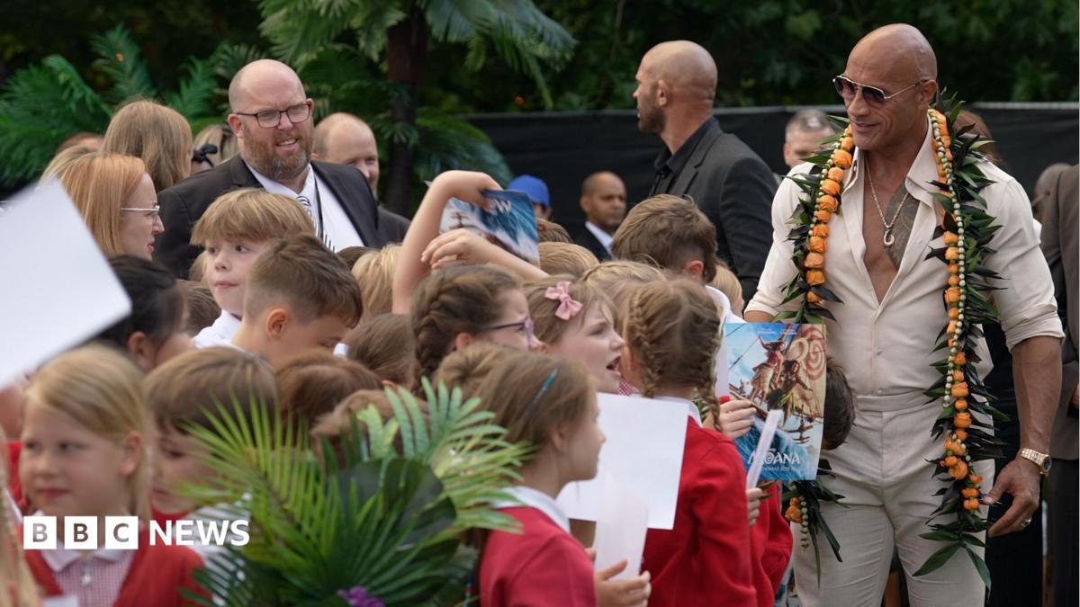 School trip surprise as students meet The Rock