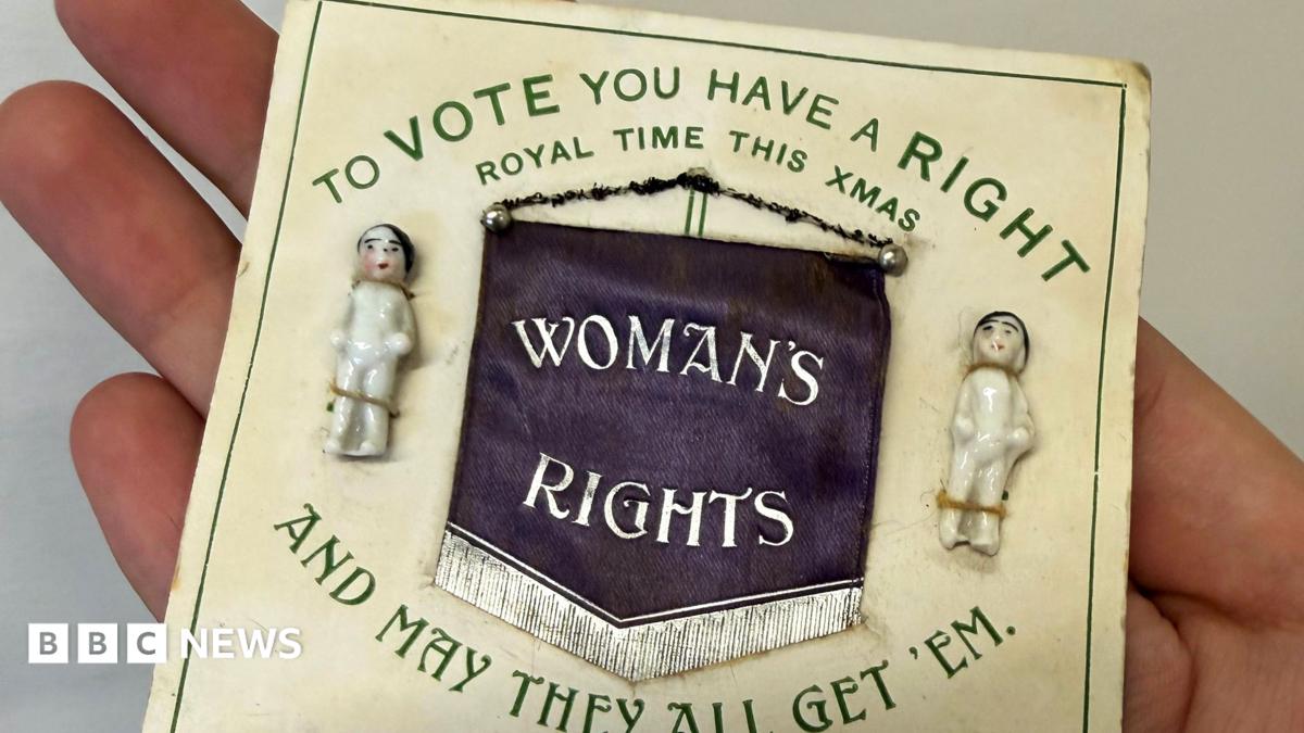 Rare 1910 Suffragette Christmas Card Discovered at Flintshire Roadshow