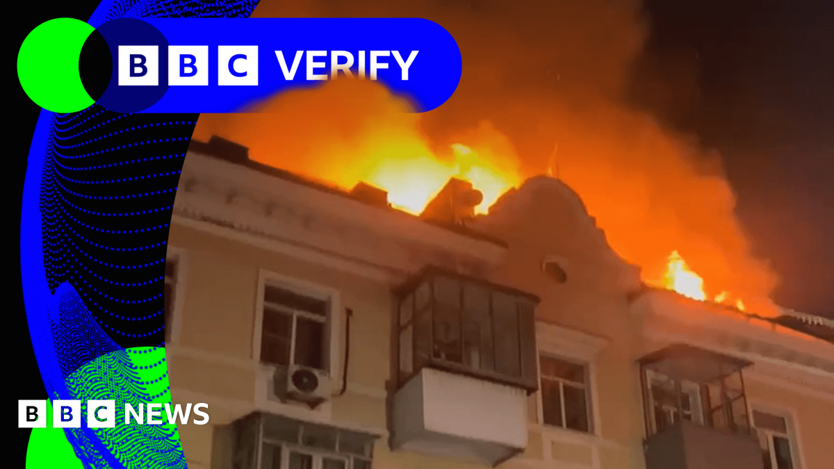 BBC Verify Live: New strikes reported inside Russia and disproving claims about Trump's hand thumbnail