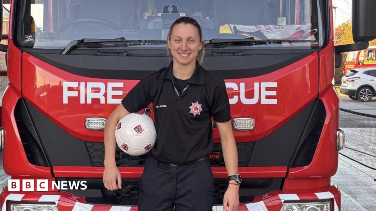 Exeter City captain blending firefighting with football - BBC News