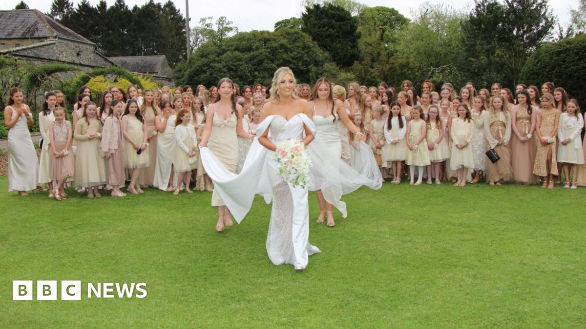The wedding with almost 100 bridesmaids