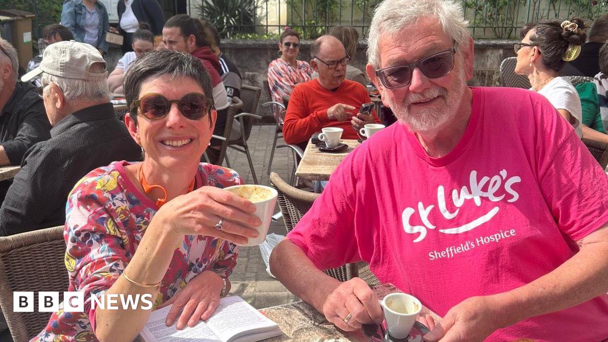 bbc.co.uk - Simon Thake - MND Sheffield widower completes 100 coffee challenge in France