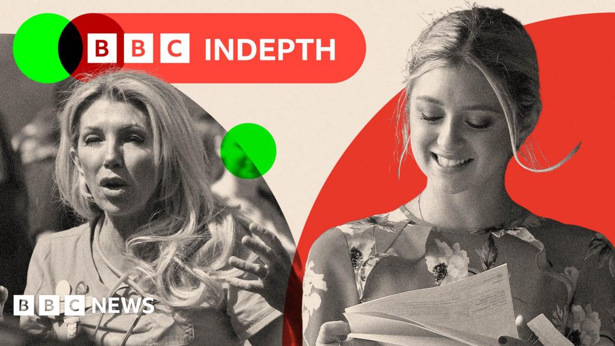 A treated image showing Kate Shemirani on the left and Paloma on the right