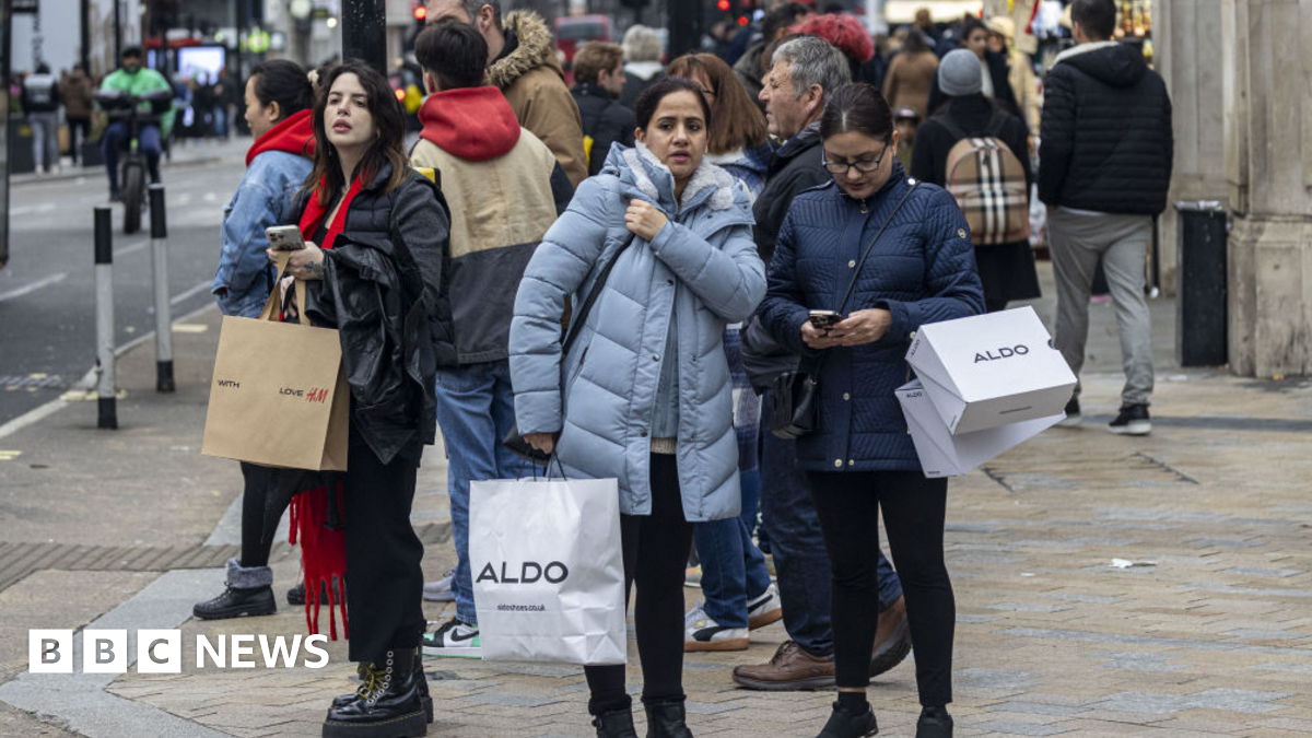 Shoppers on UK high street