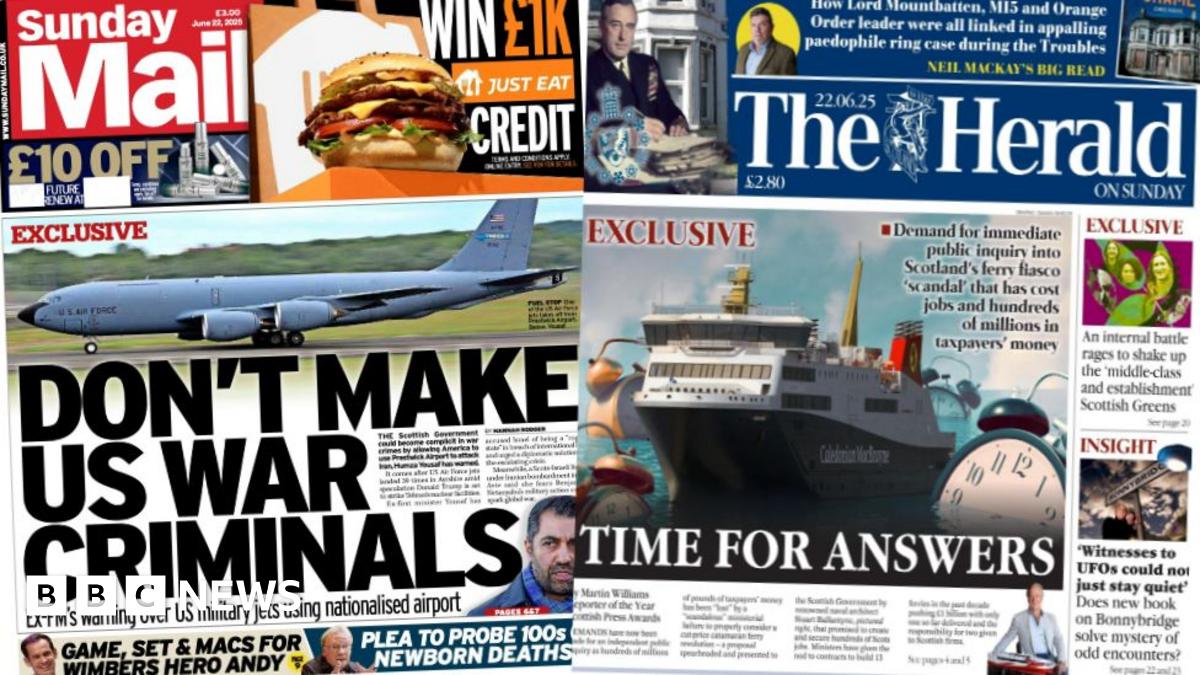 Scotland's papers: Ferry inquiry call and Prestwick war warning
