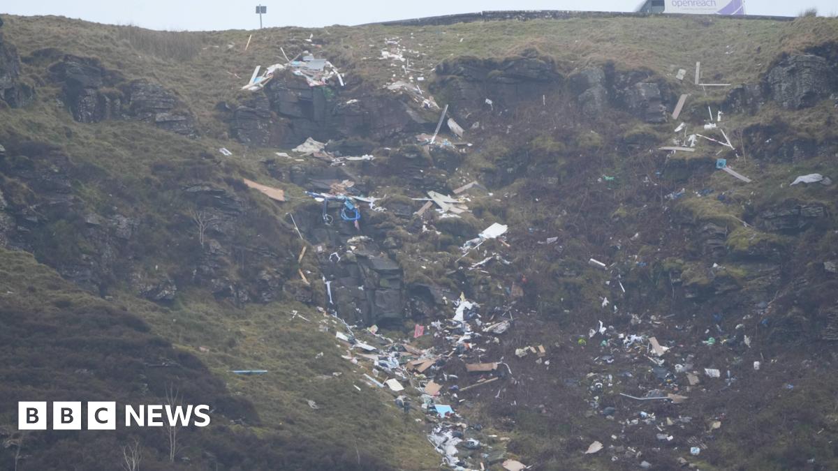 
                            River of waste 'visible for miles' dumped on Bwlch Mountain