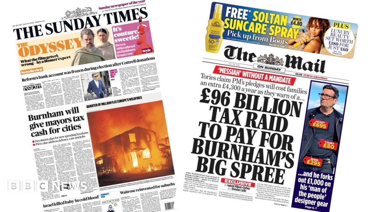 UK papers: Mayors to get tax cash and Streeting 'bid to win back Trump'