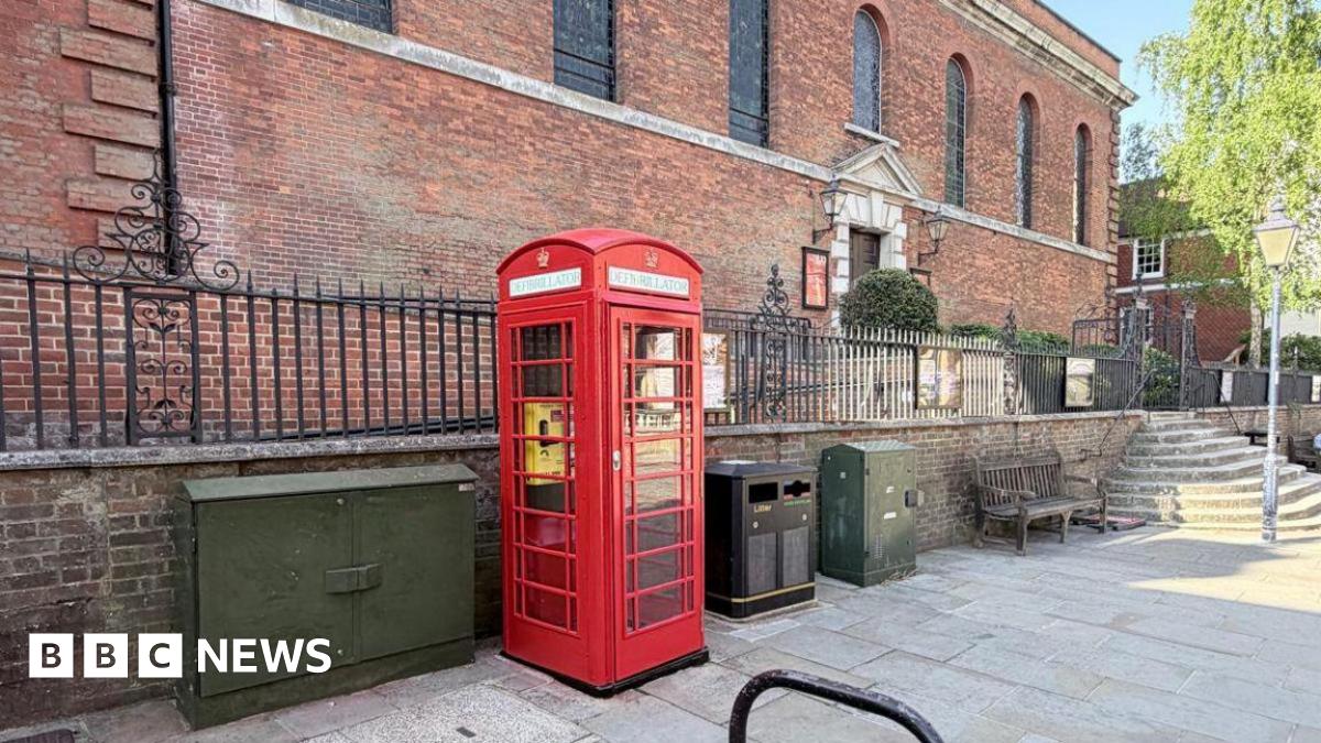Guildford red phone box turned into life-saving defibrillator hub