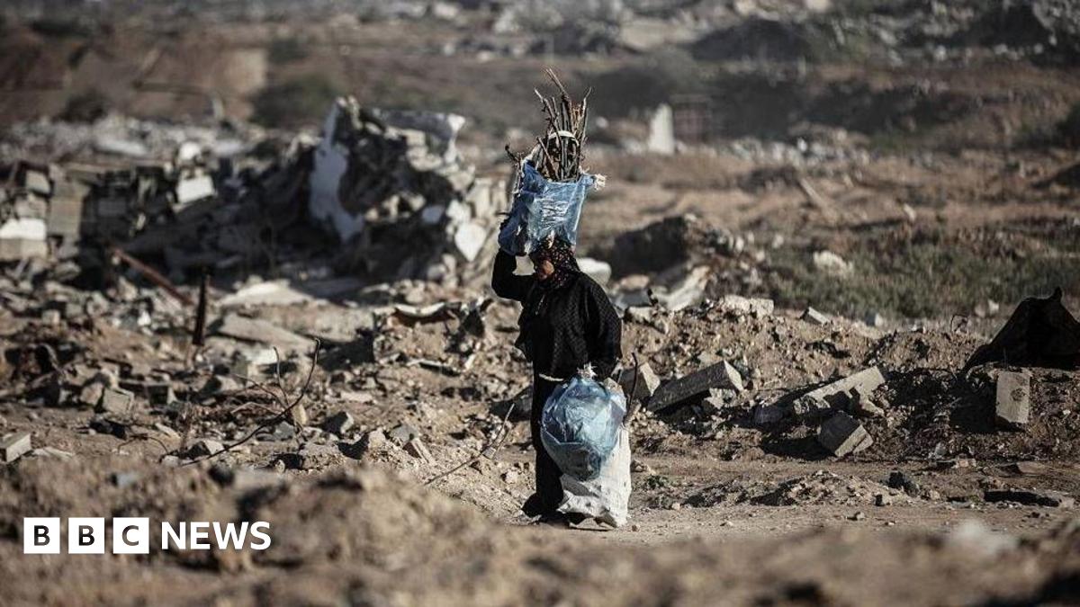 Hamas gathering hostages 'now', says Trump, as Palestinians return to rubble in northern Gaza - follow live thumbnail