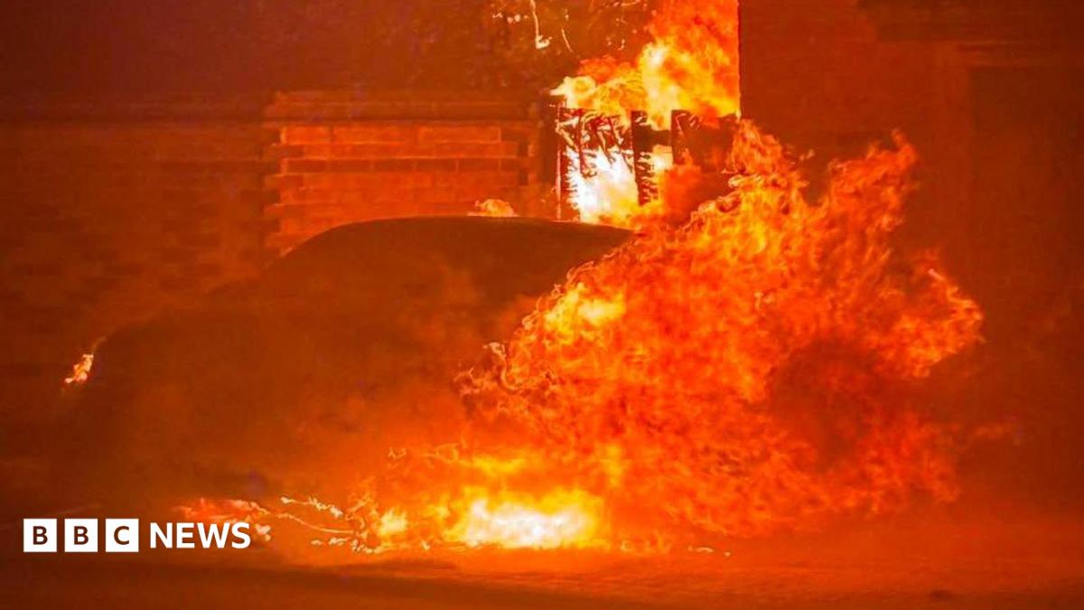 Milton Keynes charity founders car engulfed in flames