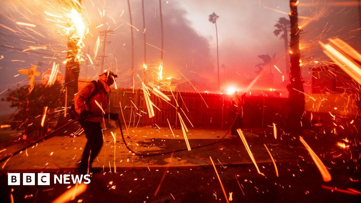 Photos of Los Angeles wildfires show blazes ripping through neighbourhoods