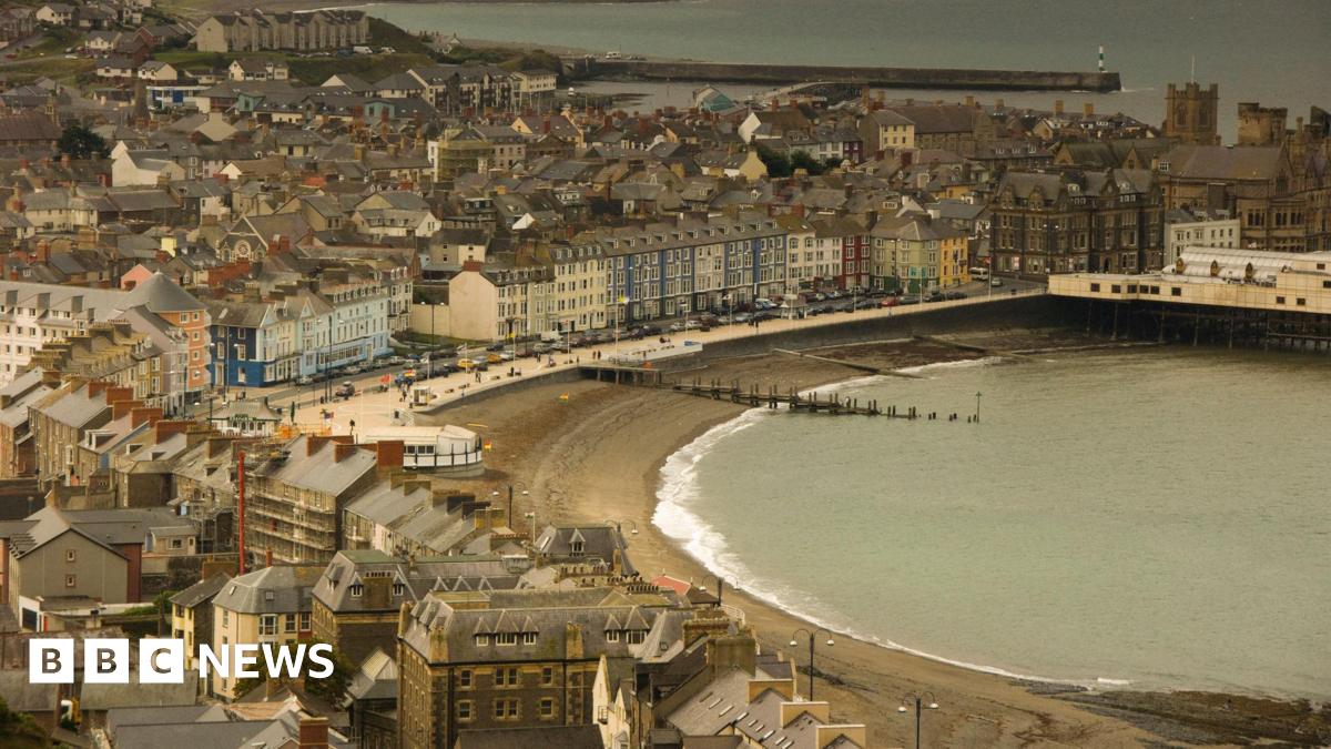 An aerial view of Aberystwyth