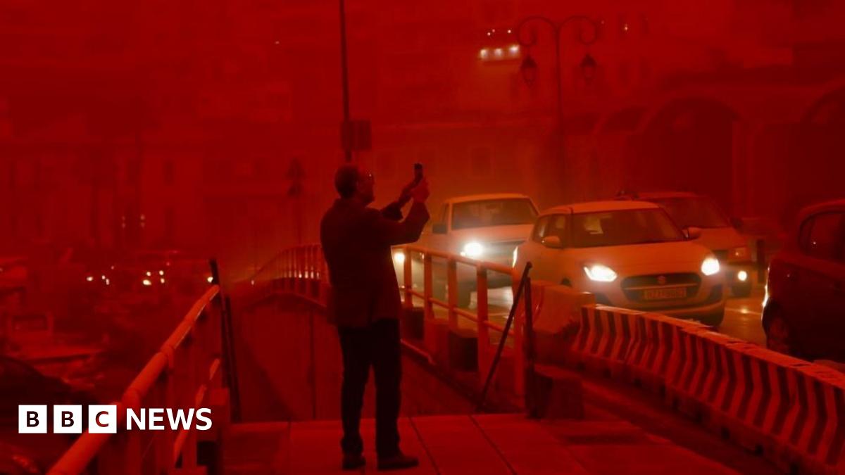 Man dies in storm near Athens as Saharan dust shrouds Crete