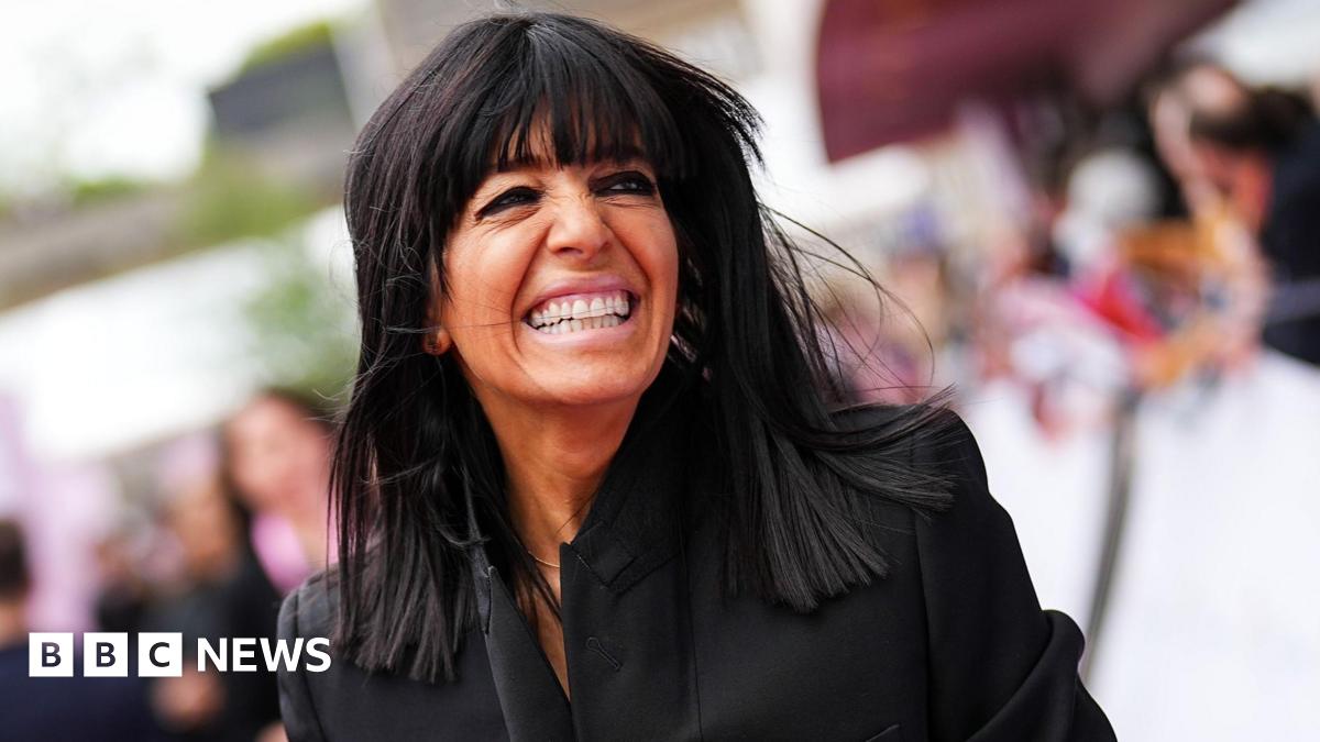 Claudia Winkleman smiling on the red carpet