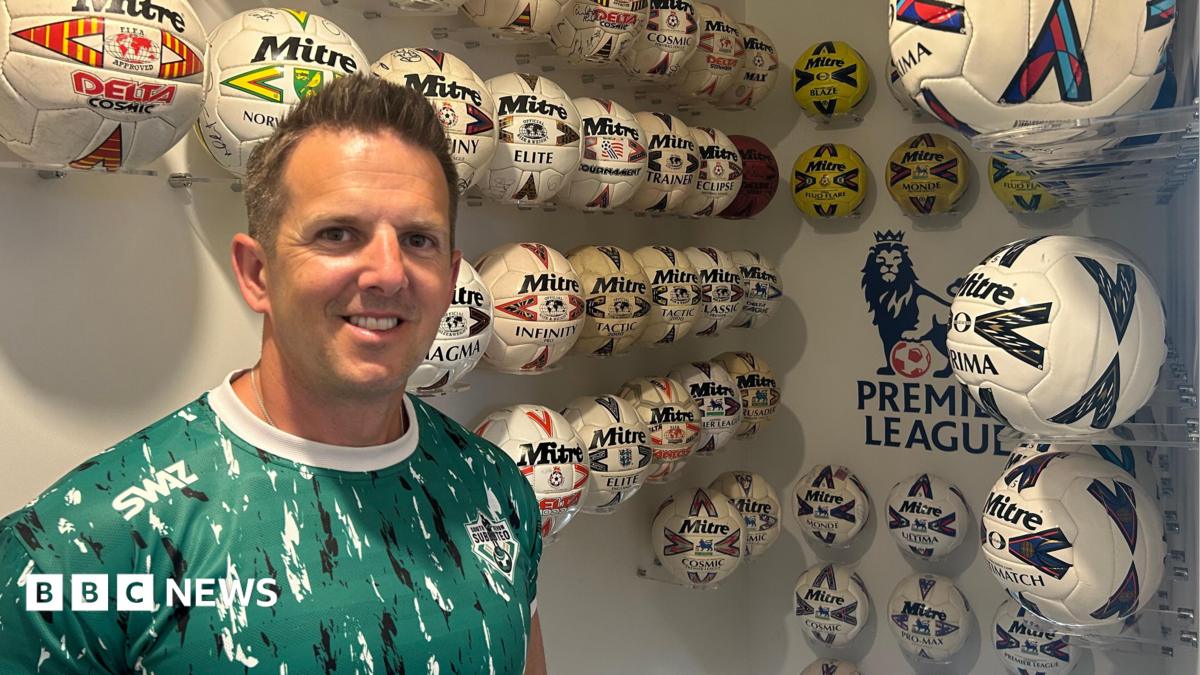 Meet the man with a museum of footballs