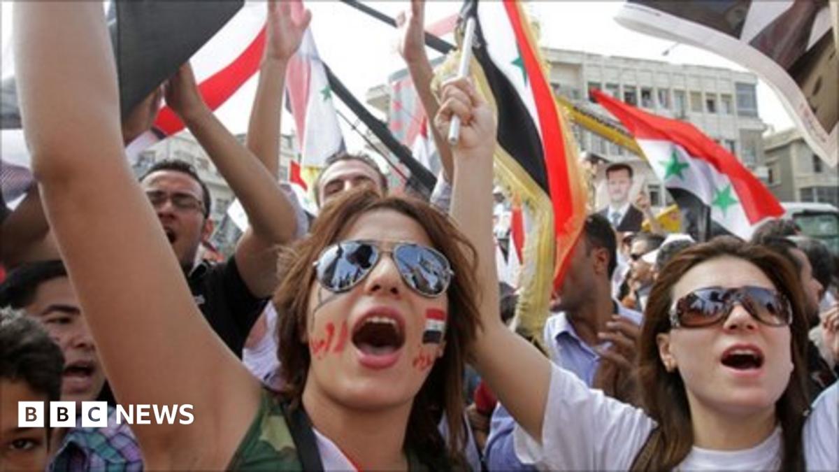 Huge Damascus rally backs President Bashar al-Assad - BBC News
