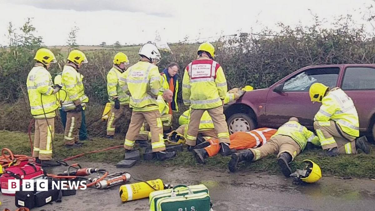 injured-cyclist-trapped-under-car-near-wigton-bbc-news