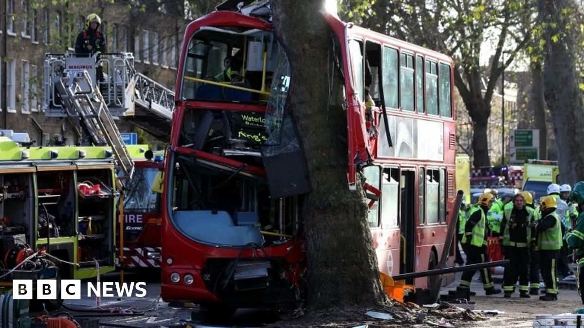 London Bus Crash Six People Seriously Injured Bbc News