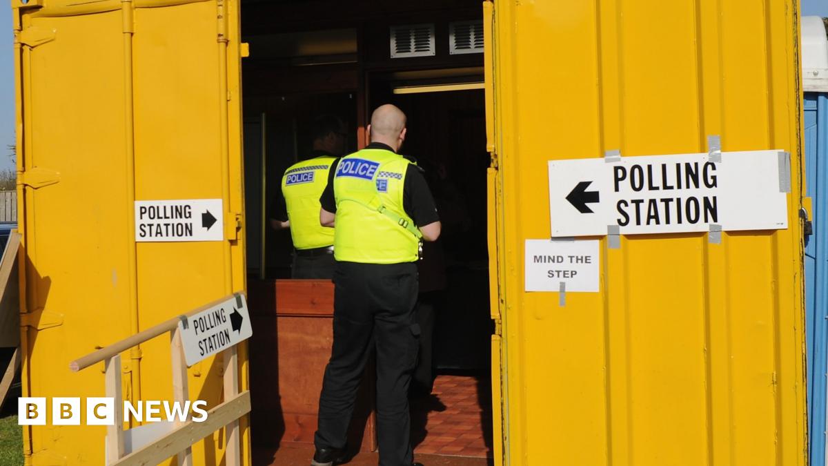 Temporary polling station at the South Shields by-election