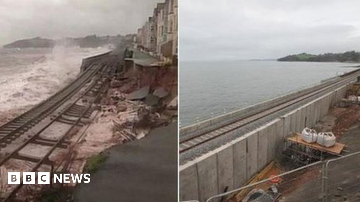 Dawlish rail line: Closure 'costs economy up to £1.2bn' - BBC News