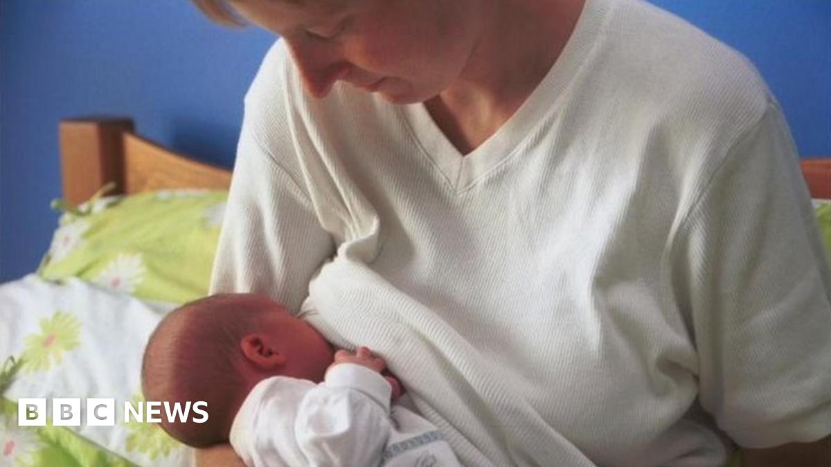 A woman breastfeeding