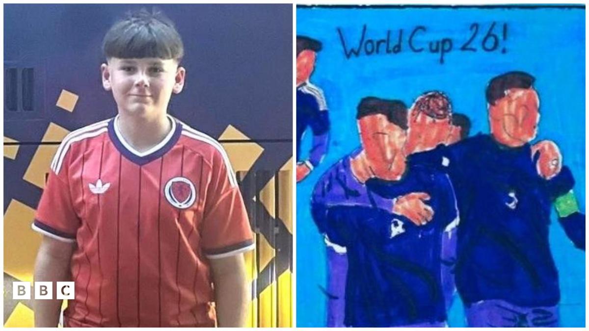 13-Year-Old Sean's Art Featured on Scotland's World Cup Bus