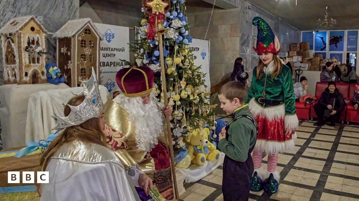 Christmas in Ukraine: Children celebrate Saint Nicholas Day - BBC Newsround