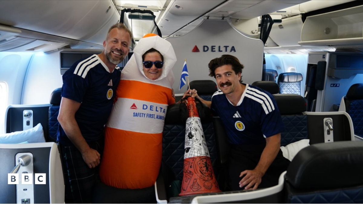 Traffic Cone Flies from Scotland to Boston