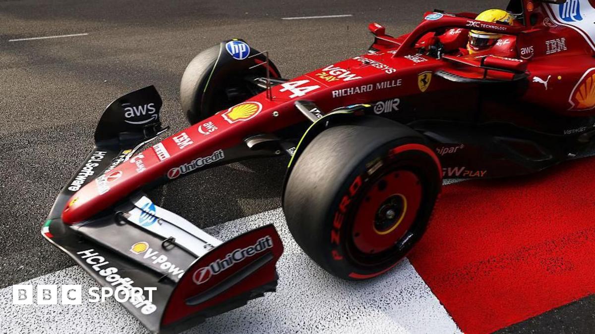 Norris hits wall as Hamilton leads Ferrari 1-2