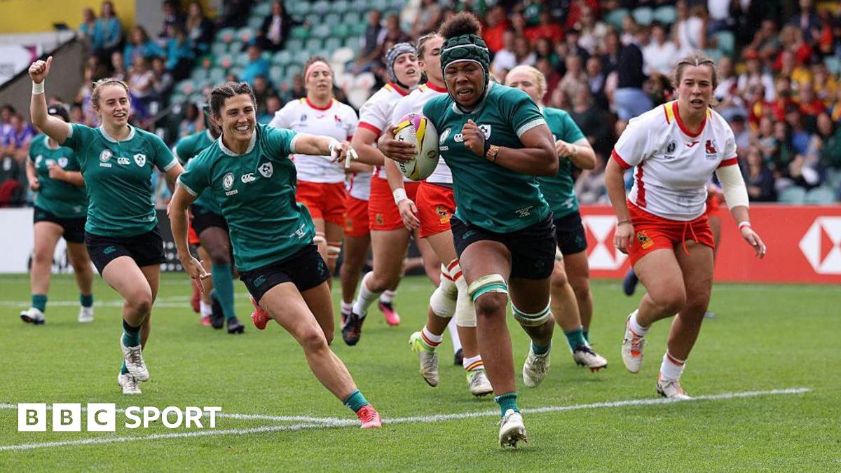 Seven-try Irish beat Spain to make quarter-finals