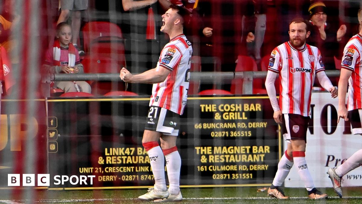 Derry City defeats St. Patrick's Athletic, moves to third in Premier Division