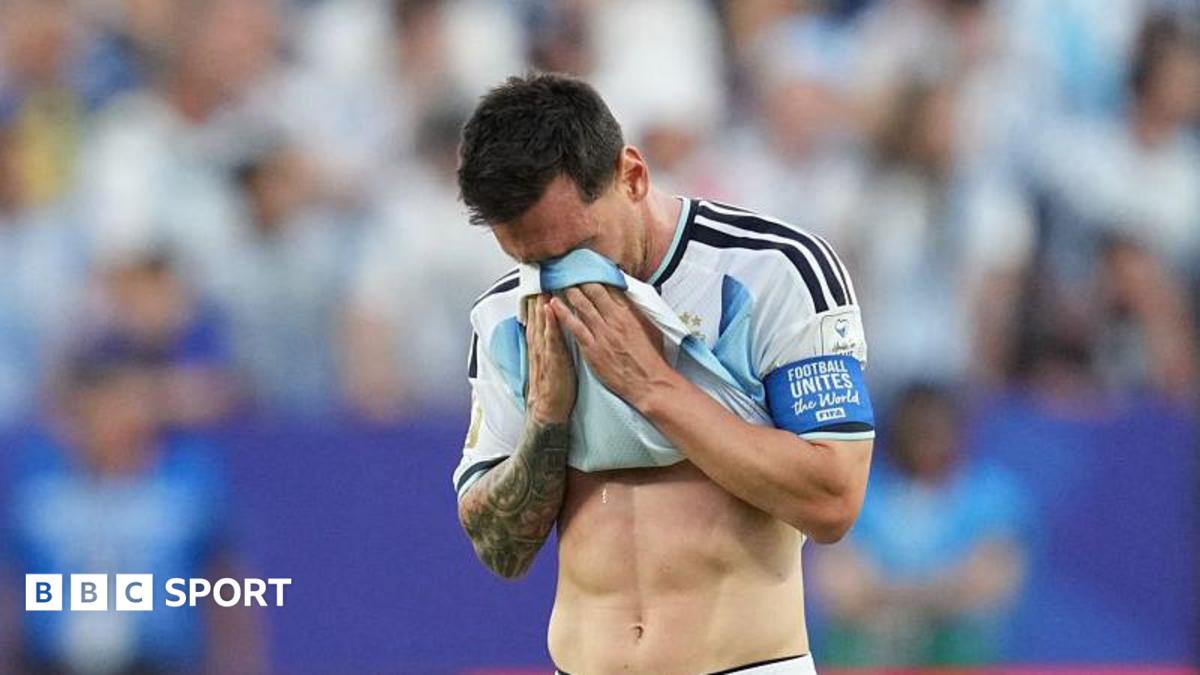 **Headline:** Tears of Joy: Messi's Emotional Reaction Sparks Curiosity, Argentina Triumphs 3-0 Over Algeria.