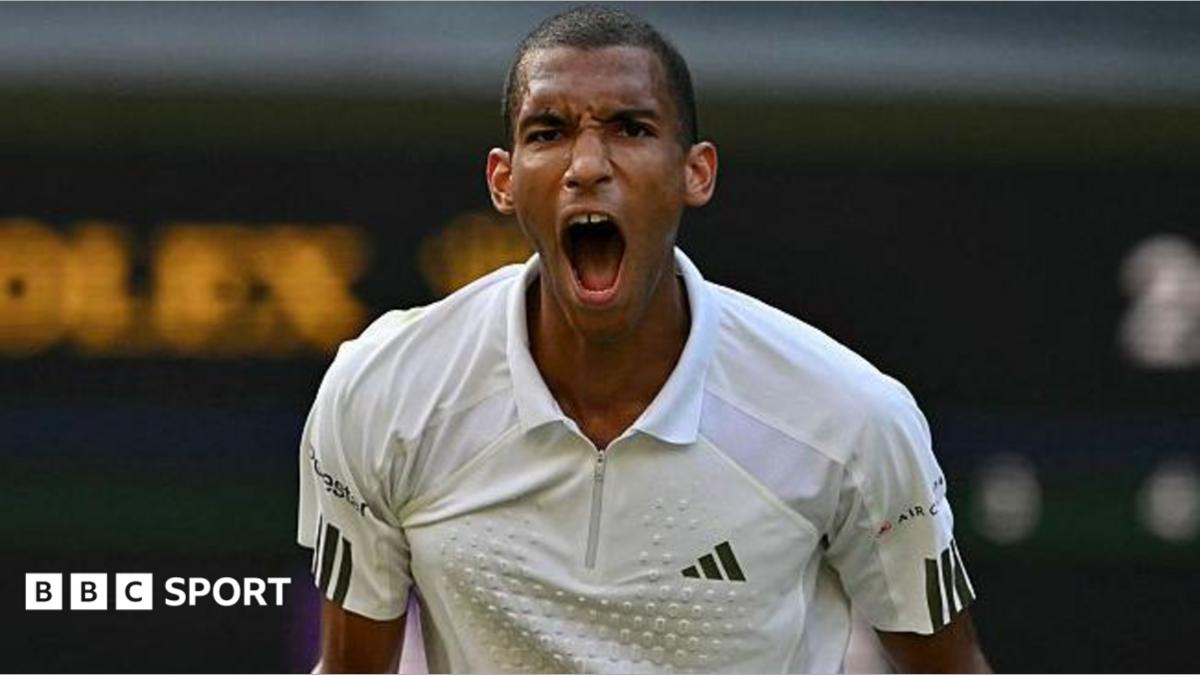 Watch Wimbledon: Auger-Aliassime wins second set to level quarter-final against Djokovic