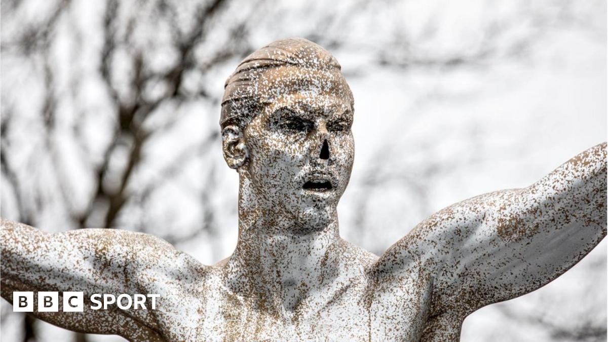 Zlatan Ibrahimovic statue has nose cut off by vandals - BBC Sport