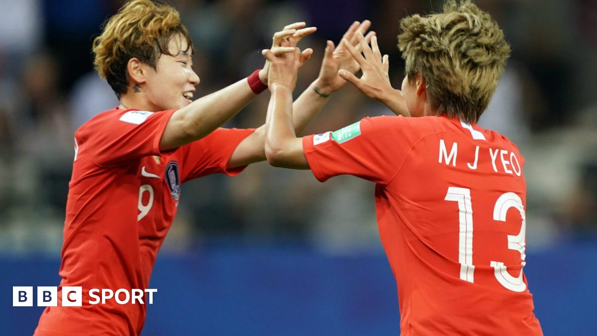 South Korea curling team lead preparing to throw