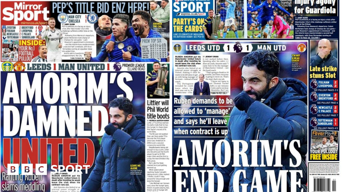 bbc.co.uk - BBC Sport - Man Utd news: Amorim 'has to be careful' after latest outburst