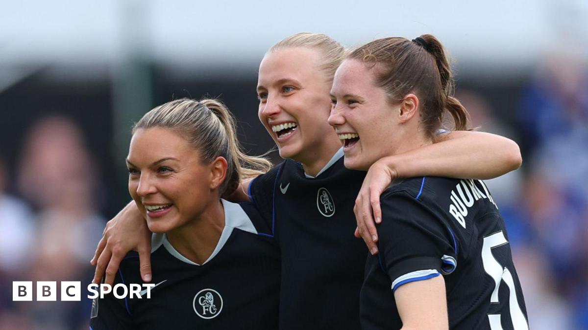 Watch WSL: Chelsea cruising at interval against 10-player West Ham