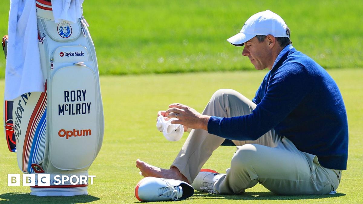 Rory McIlroy: Lesão no dedo do pé força campeão do Masters a interromper treino do US PGA.