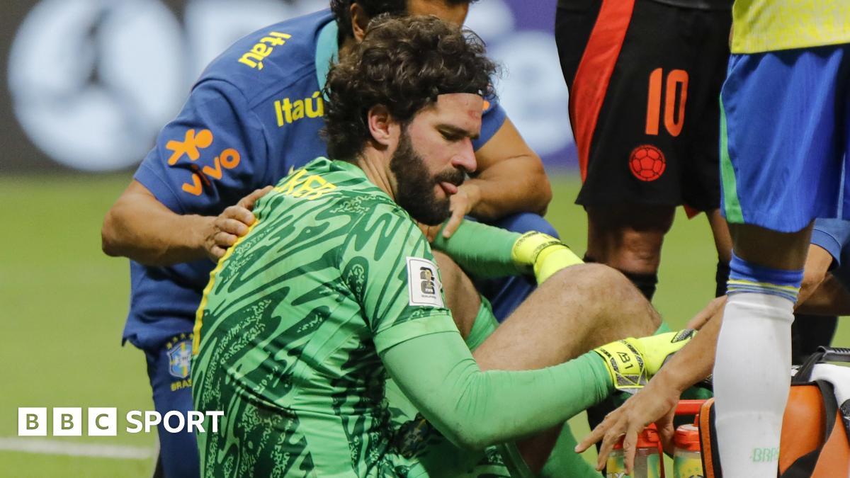 Alisson returns to Liverpool after 'suspected concussion'