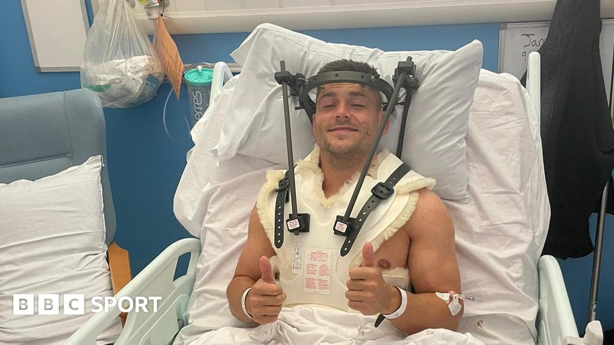 'Miracle I walked out of hospital' after broken neck