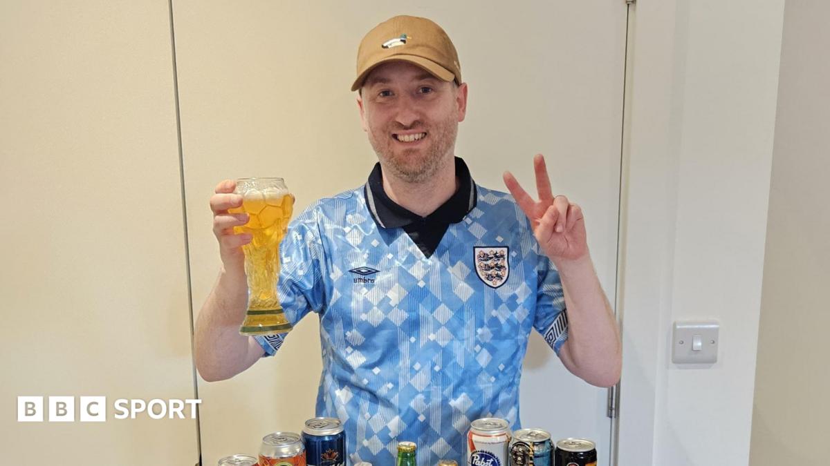 Meet the England fan who collected beer from every