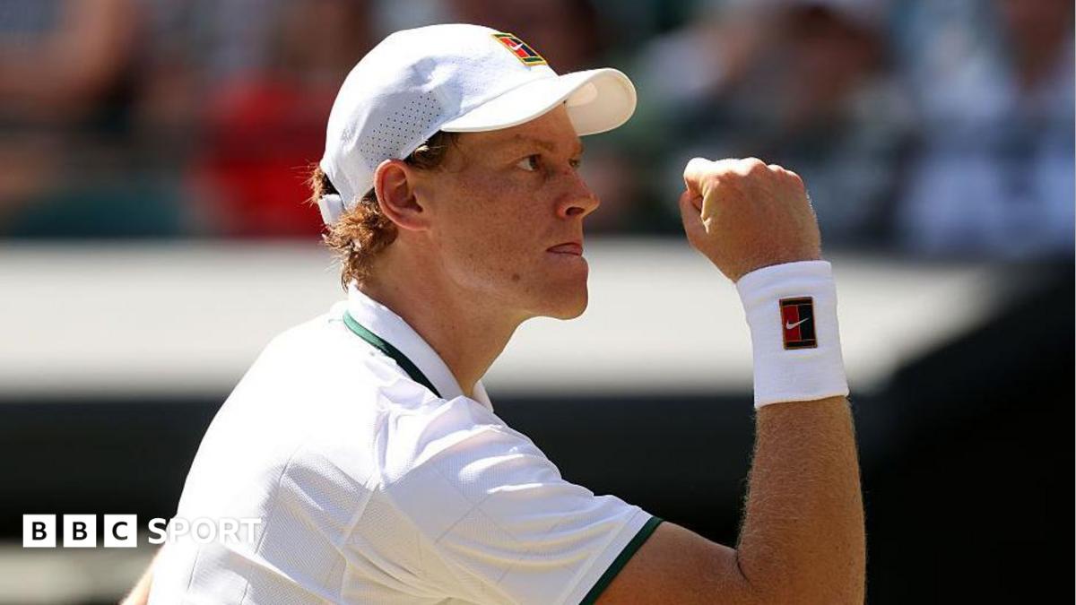 Jannik Sinner leads as Pegula wins first set at Wimbledon