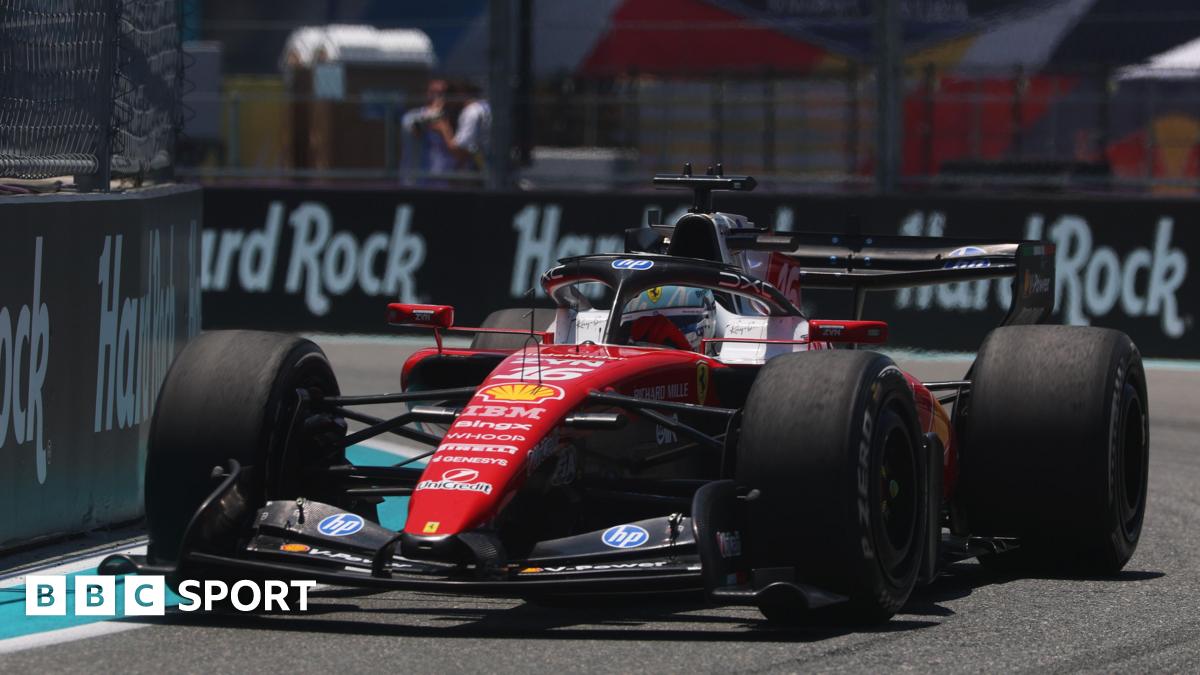 Miami Grand Prix: Charles Leclerc heads Max Verstappen in only practice session