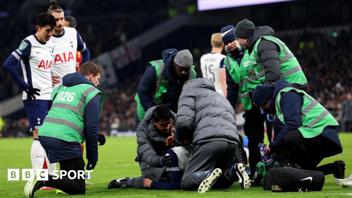 Tottenham's Bentancur taken off on stretcher after injury against Liverpool