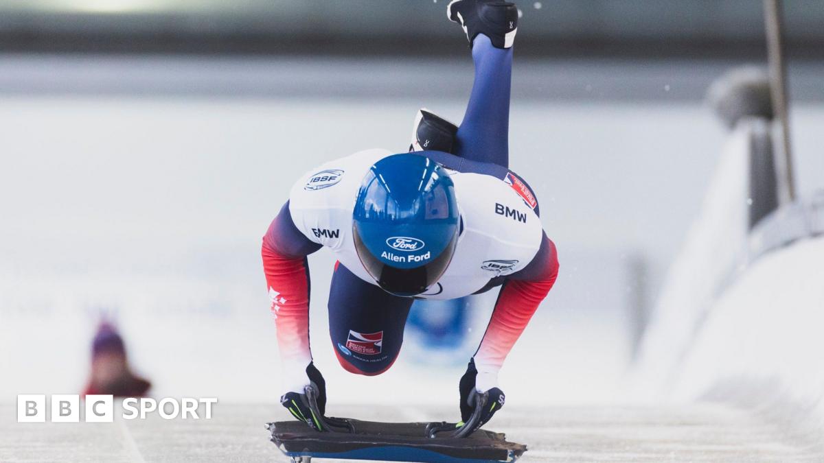 Skeleton World Cup: Marcus Wyatt beats Matt Weston to gold in Great Britain one-two