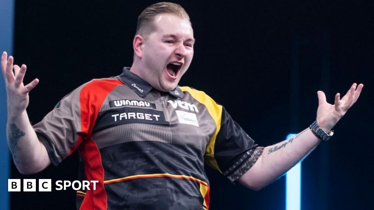 Van den Bergh hits nine-darter to stun Van Gerwen