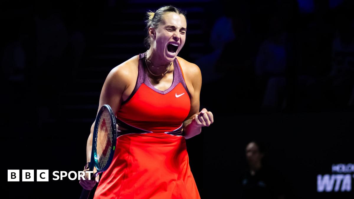 Sabalenka roars past Gauff to join Pegula in WTA Finals last four