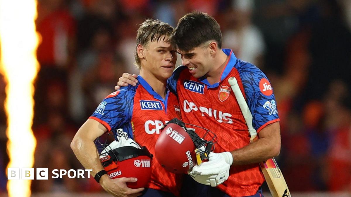 IPL 2026 PBKS vs GT 경기에서 승리를 자축하는 쿠퍼 코놀리